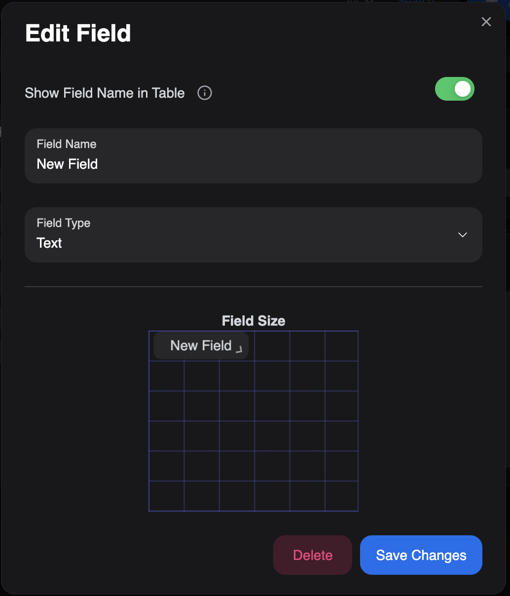 Field Configuration